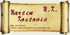 Martin Kostović vizit kartica